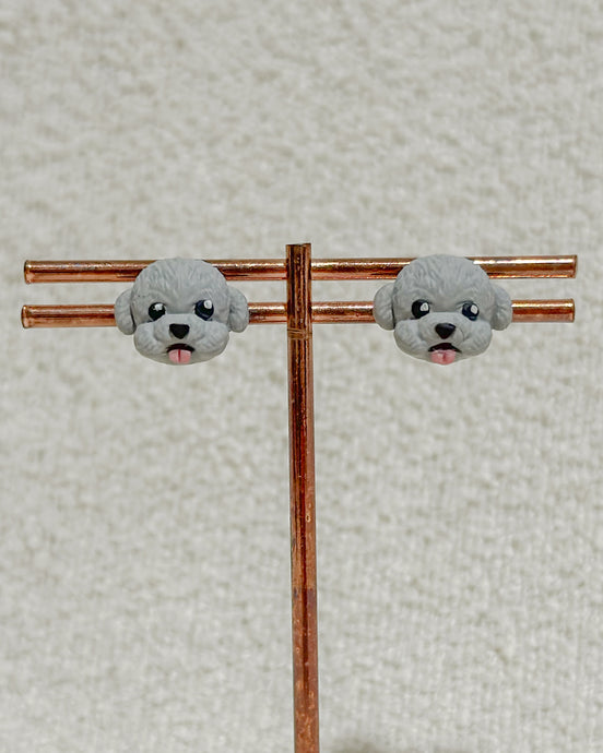 Doggo V2.0 - Gray Dog Studs